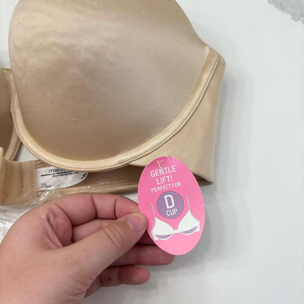 38D Maidenform 09455 Custom Lift Strapless Bra Convertible Straps Latte - Picture 6 of 8